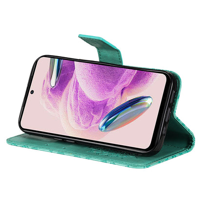 For Xiaomi Redmi Note 12S 4G / Note 11 4G (Qualcomm) / Note 11S 4G KT Imprinting Flower Series-1 PU Leather Stand Wallet Cover Anti-fall Phone Case with Strap