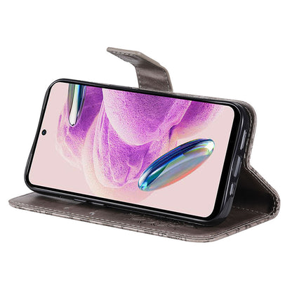 For Xiaomi Redmi Note 12S 4G / Note 11 4G (Qualcomm) / Note 11S 4G KT Imprinting Flower Series-1 PU Leather Stand Wallet Cover Anti-fall Phone Case with Strap