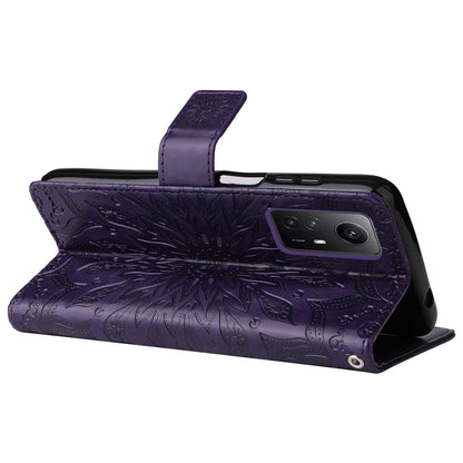 For Xiaomi Redmi Note 12S 4G / Note 11 4G (Qualcomm) / Note 11S 4G KT Imprinting Flower Series-1 PU Leather Stand Wallet Cover Anti-fall Phone Case with Strap