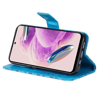 For Xiaomi Redmi Note 12S 4G / Note 11 4G (Qualcomm) / Note 11S 4G KT Imprinting Flower Series-1 PU Leather Stand Wallet Cover Anti-fall Phone Case with Strap