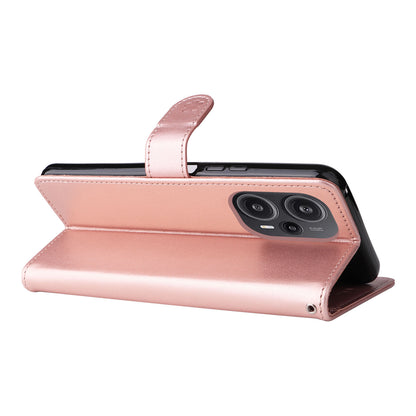 KT Imprinting Flower Series-4 For Xiaomi Redmi Note 12 Turbo / Poco F5 5G Phone Cover Cat Imprinted Leather Stand Wallet Case