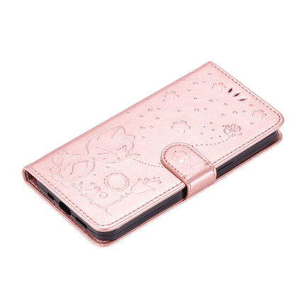 KT Imprinting Flower Series-4 For Xiaomi Redmi Note 12 Turbo / Poco F5 5G Phone Cover Cat Imprinted Leather Stand Wallet Case