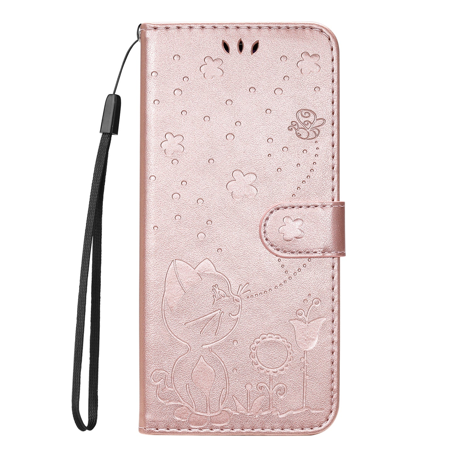 KT Imprinting Flower Series-4 For Xiaomi Redmi Note 12 Turbo / Poco F5 5G Phone Cover Cat Imprinted Leather Stand Wallet Case