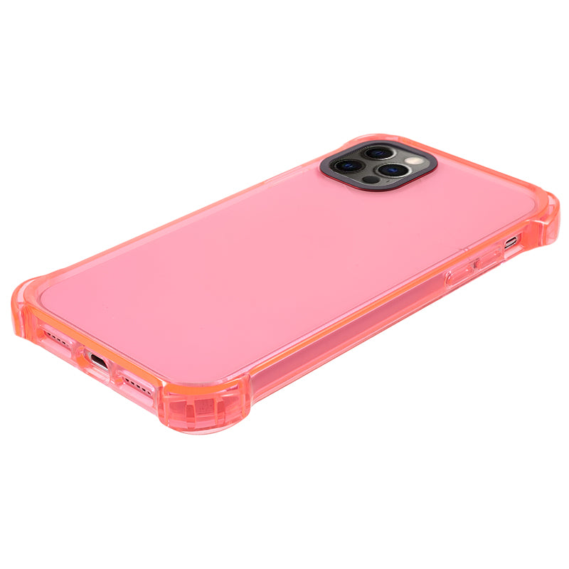 TPU Case for iPhone 12 / 12 Pro 6.1 inch 2.5mm Four Corner Anti-Drop Phone Cover with Long Lanyard