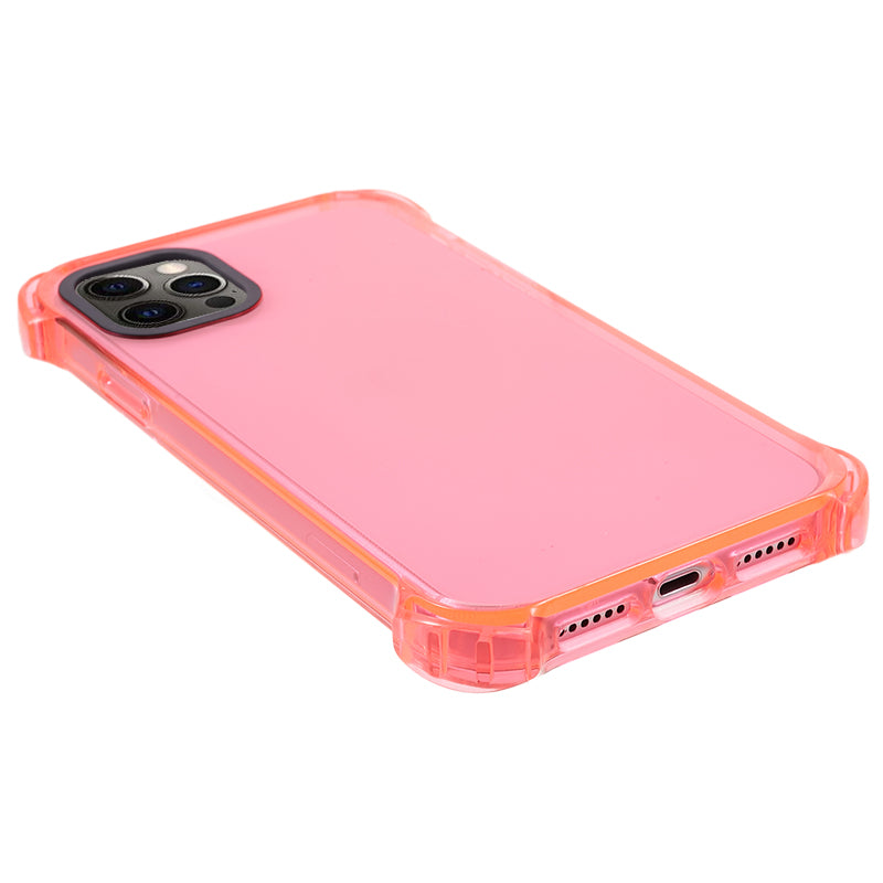 TPU Case for iPhone 12 / 12 Pro 6.1 inch 2.5mm Four Corner Anti-Drop Phone Cover with Long Lanyard
