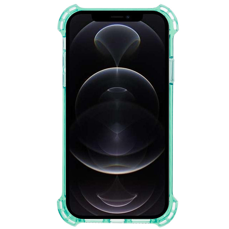 TPU Case for iPhone 12 / 12 Pro 6.1 inch 2.5mm Four Corner Anti-Drop Phone Cover with Long Lanyard