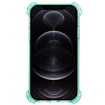 TPU Case for iPhone 12 / 12 Pro 6.1 inch 2.5mm Four Corner Anti-Drop Phone Cover with Long Lanyard