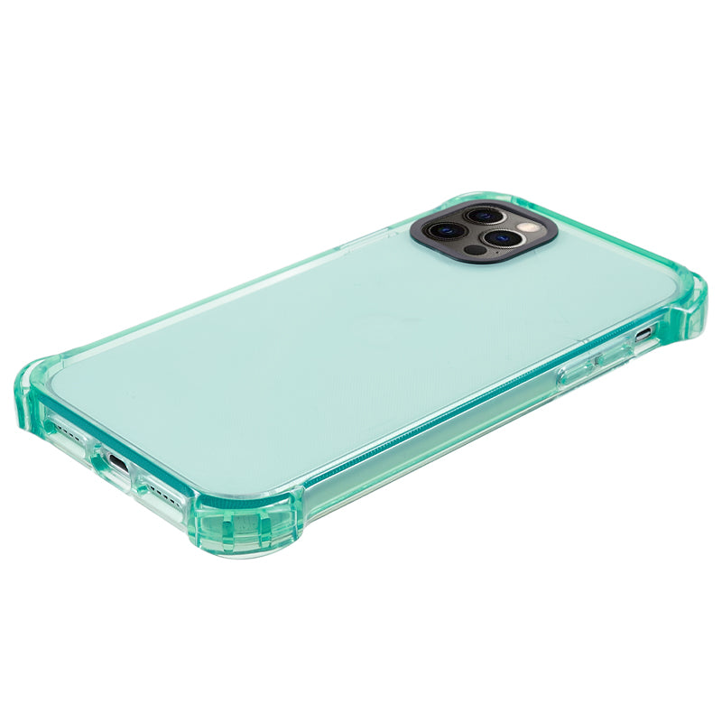 TPU Case for iPhone 12 / 12 Pro 6.1 inch 2.5mm Four Corner Anti-Drop Phone Cover with Long Lanyard