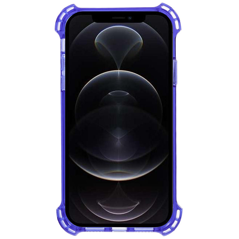 TPU Case for iPhone 12 / 12 Pro 6.1 inch 2.5mm Four Corner Anti-Drop Phone Cover with Long Lanyard