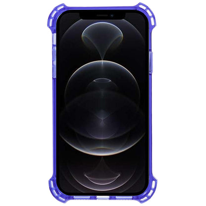 TPU Case for iPhone 12 / 12 Pro 6.1 inch 2.5mm Four Corner Anti-Drop Phone Cover with Long Lanyard