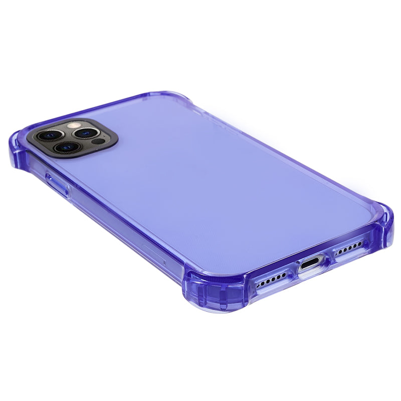 TPU Case for iPhone 12 / 12 Pro 6.1 inch 2.5mm Four Corner Anti-Drop Phone Cover with Long Lanyard