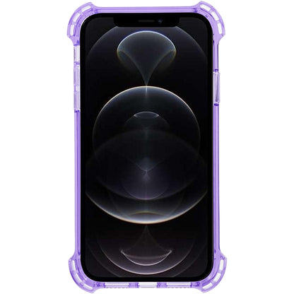 TPU Case for iPhone 12 / 12 Pro 6.1 inch 2.5mm Four Corner Anti-Drop Phone Cover with Long Lanyard