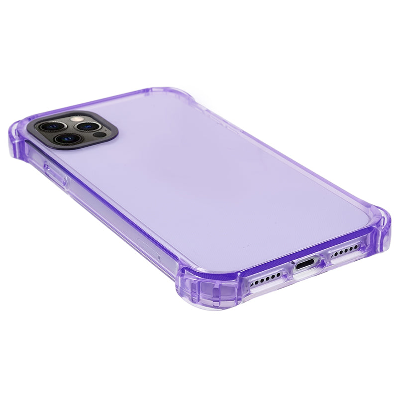 TPU Case for iPhone 12 / 12 Pro 6.1 inch 2.5mm Four Corner Anti-Drop Phone Cover with Long Lanyard