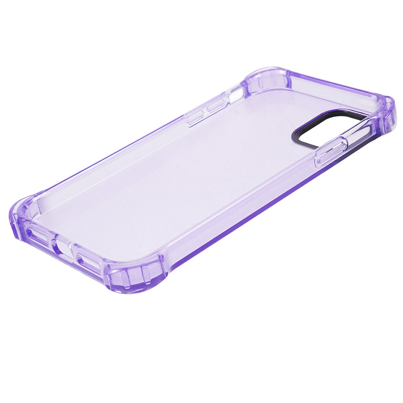 TPU Case for iPhone 12 / 12 Pro 6.1 inch 2.5mm Four Corner Anti-Drop Phone Cover with Long Lanyard