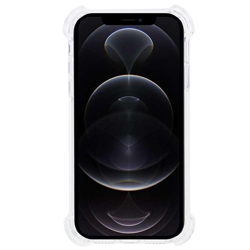 TPU Case for iPhone 12 / 12 Pro 6.1 inch 2.5mm Four Corner Anti-Drop Phone Cover with Long Lanyard