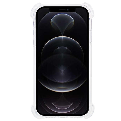 TPU Case for iPhone 12 / 12 Pro 6.1 inch 2.5mm Four Corner Anti-Drop Phone Cover with Long Lanyard