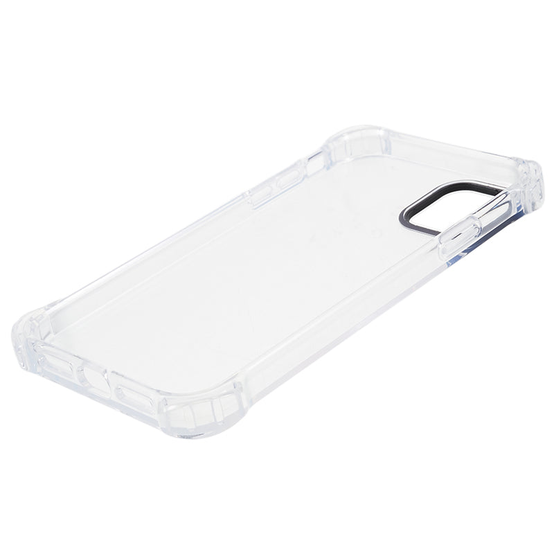 TPU Case for iPhone 12 / 12 Pro 6.1 inch 2.5mm Four Corner Anti-Drop Phone Cover with Long Lanyard