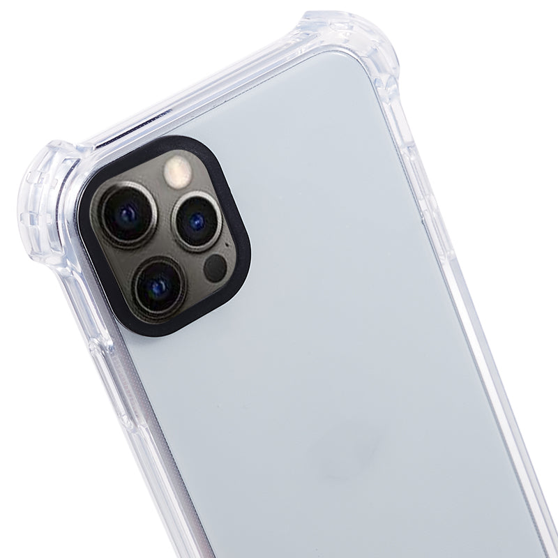 TPU Case for iPhone 12 / 12 Pro 6.1 inch 2.5mm Four Corner Anti-Drop Phone Cover with Long Lanyard