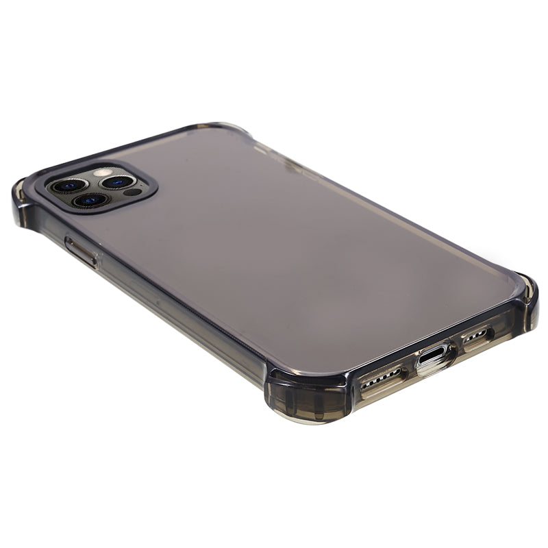 TPU Case for iPhone 12 / 12 Pro 6.1 inch 2.5mm Four Corner Anti-Drop Phone Cover with Long Lanyard