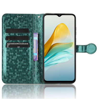 Phone Case for ZTE Blade A53 , Wallet Stand Dot Imprinted Anti-Scratch PU Leather Phone Cover