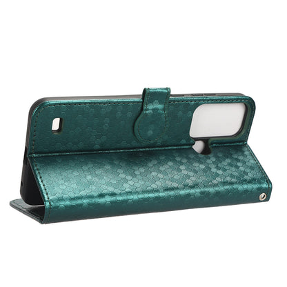 Phone Case for ZTE Blade A53 , Wallet Stand Dot Imprinted Anti-Scratch PU Leather Phone Cover