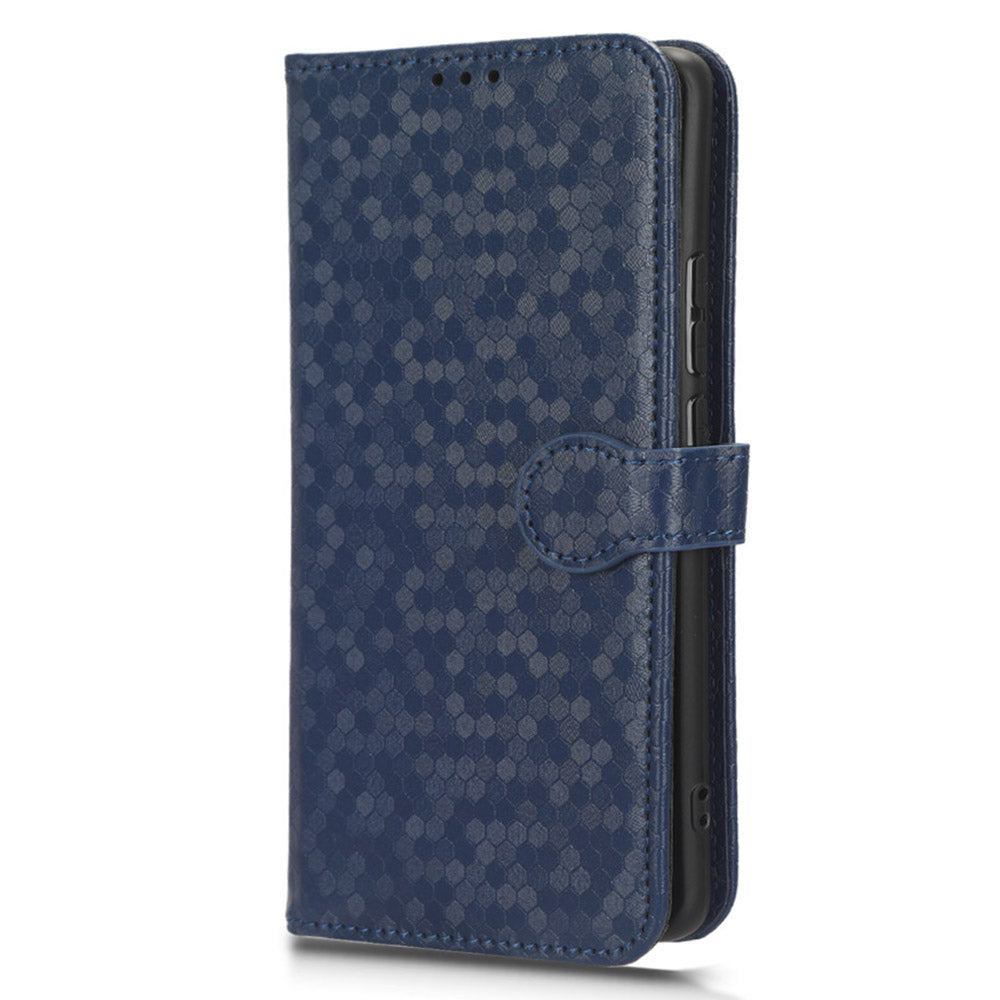 Phone Case for ZTE Blade A53 , Wallet Stand Dot Imprinted Anti-Scratch PU Leather Phone Cover