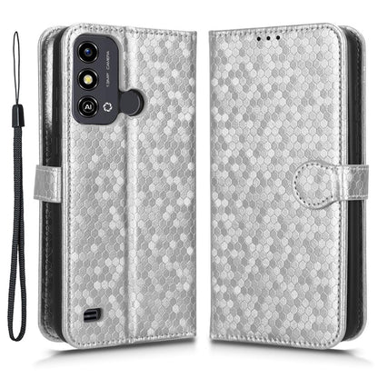 Phone Case for ZTE Blade A53 , Wallet Stand Dot Imprinted Anti-Scratch PU Leather Phone Cover