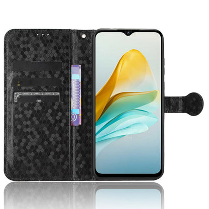 Phone Case for ZTE Blade A53 , Wallet Stand Dot Imprinted Anti-Scratch PU Leather Phone Cover