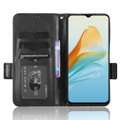 Phone Cover for ZTE Axon 40 Lite Imprinted Triangle Stand Shell PU Leather Wallet Case