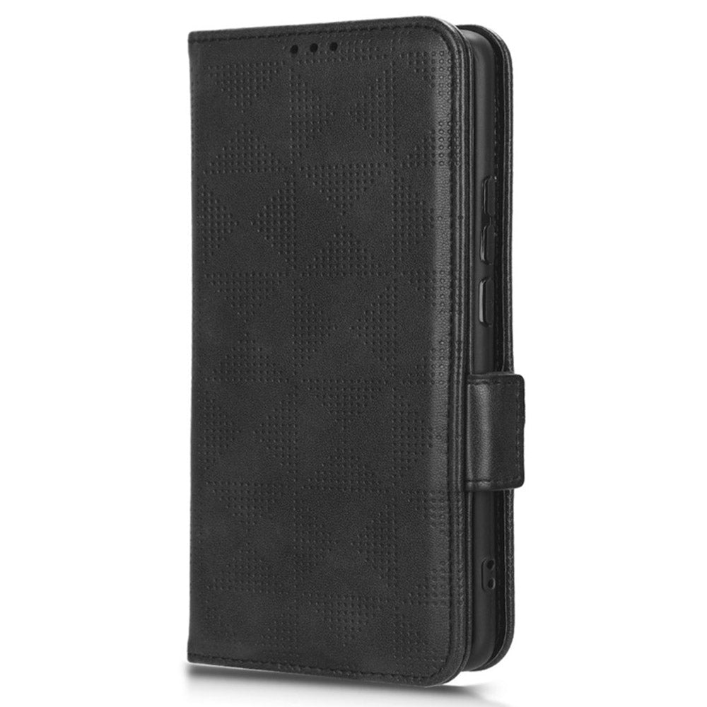 Phone Cover for ZTE Axon 40 Lite Imprinted Triangle Stand Shell PU Leather Wallet Case