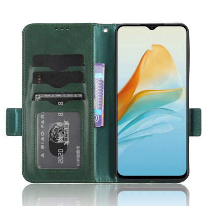 Phone Cover for ZTE Axon 40 Lite Imprinted Triangle Stand Shell PU Leather Wallet Case