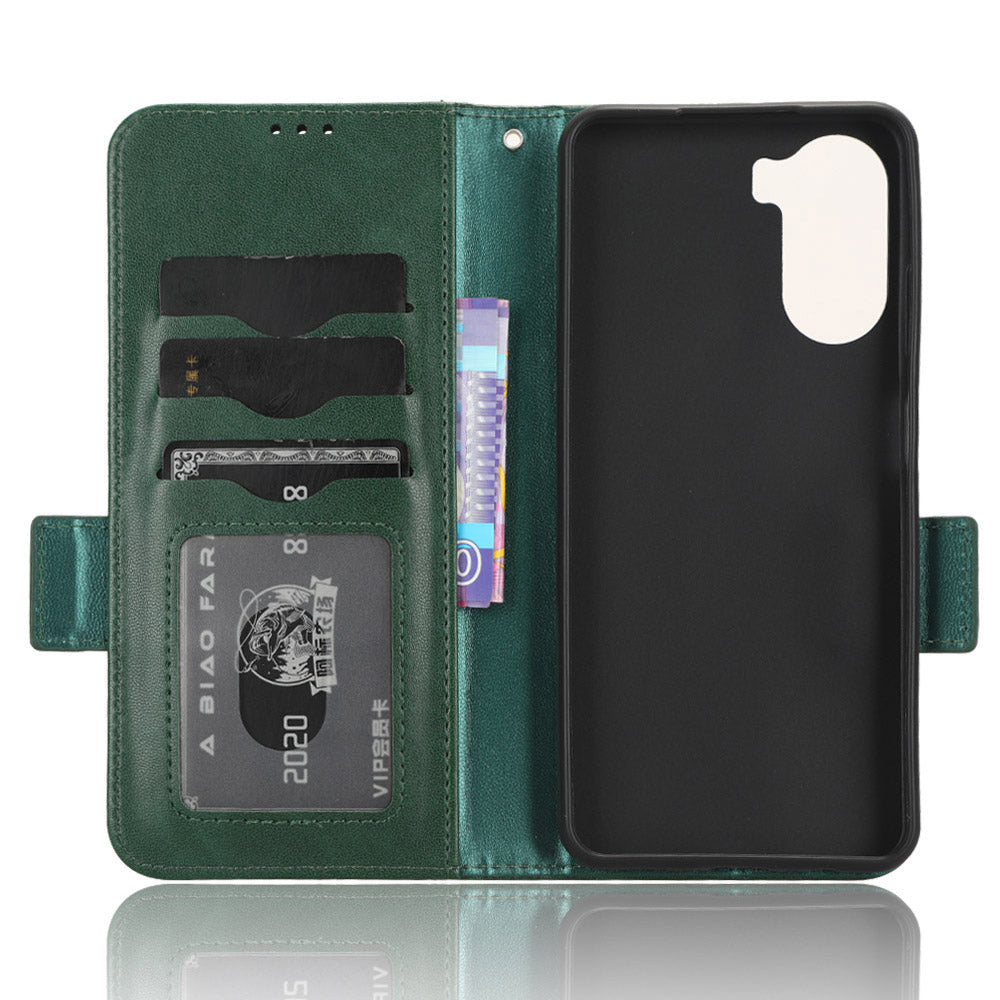 Phone Cover for ZTE Axon 40 Lite Imprinted Triangle Stand Shell PU Leather Wallet Case