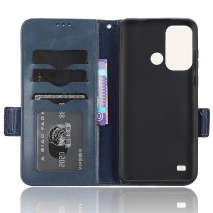 Stand Shell for ZTE Blade A53 Imprinted Triangle Phone Cover PU Leather Wallet Case