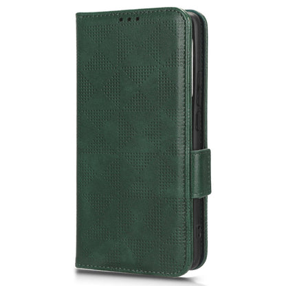 Stand Shell for ZTE Blade A53 Imprinted Triangle Phone Cover PU Leather Wallet Case