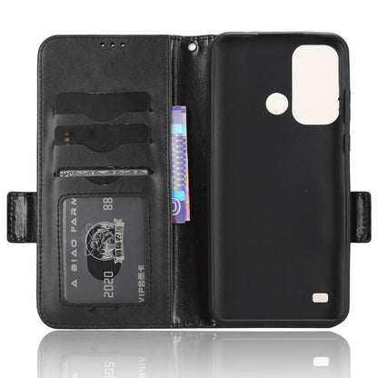 Stand Shell for ZTE Blade A53 Imprinted Triangle Phone Cover PU Leather Wallet Case