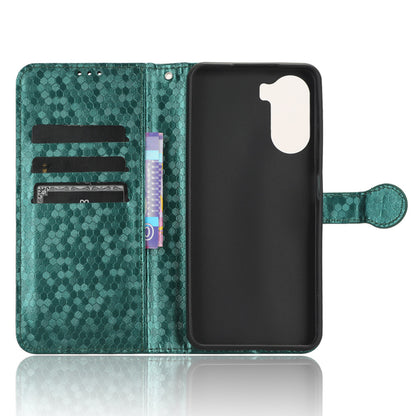 Drop-proof Case for ZTE Axon 40 Lite , Dot Imprinted PU Leather Wallet Stand Phone Cover
