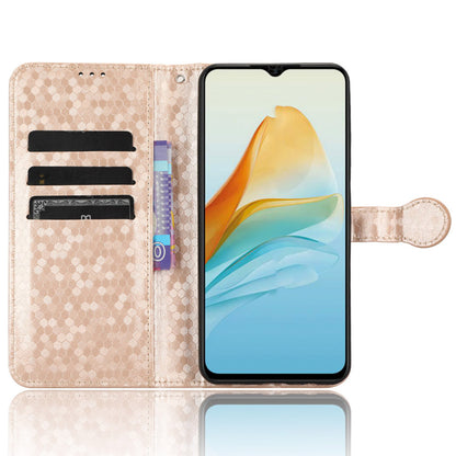 Drop-proof Case for ZTE Axon 40 Lite , Dot Imprinted PU Leather Wallet Stand Phone Cover