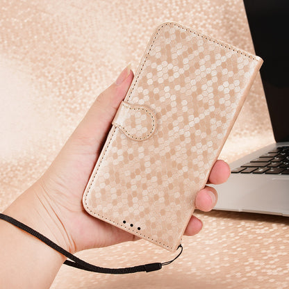 Drop-proof Case for ZTE Axon 40 Lite , Dot Imprinted PU Leather Wallet Stand Phone Cover