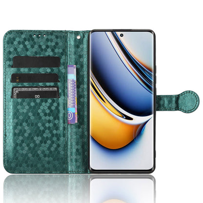 Anti-Scratch Phone Case for Realme 11 Pro+ 5G / 11 Pro 5G , Wallet Stand Dot Imprinted PU Leather Phone Cover