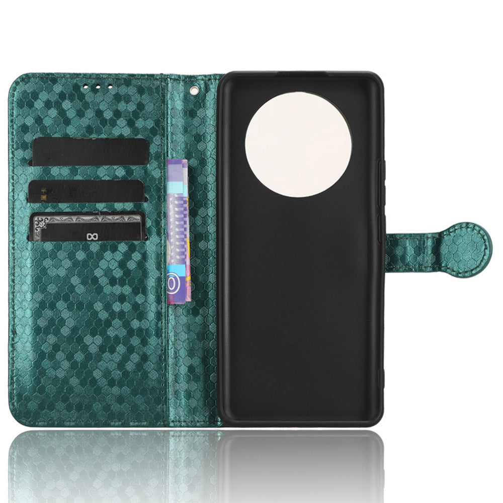 Anti-Scratch Phone Case for Realme 11 Pro+ 5G / 11 Pro 5G , Wallet Stand Dot Imprinted PU Leather Phone Cover