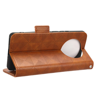 For Realme 11 Pro 5G / 11 Pro+ 5G Imprinted Triangle Phone Cover Stand Shell Dustproof PU Leather Wallet Case