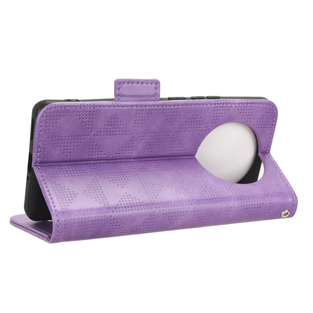 For Realme 11 Pro 5G / 11 Pro+ 5G Imprinted Triangle Phone Cover Stand Shell Dustproof PU Leather Wallet Case