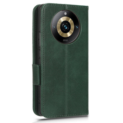 For Realme 11 Pro 5G / 11 Pro+ 5G Imprinted Triangle Phone Cover Stand Shell Dustproof PU Leather Wallet Case