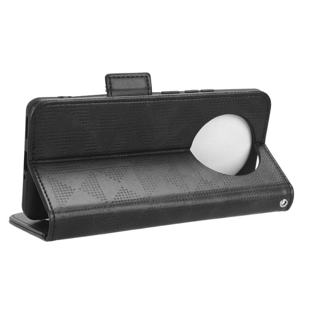 For Realme 11 Pro 5G / 11 Pro+ 5G Imprinted Triangle Phone Cover Stand Shell Dustproof PU Leather Wallet Case