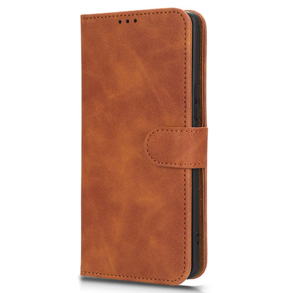 Skin-touch PU Leather Phone Cover for vivo S17 5G , Supporting Stand Slim-Fit Wallet Flip Phone Case