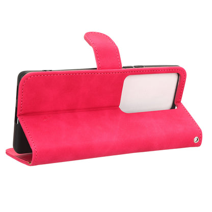 Skin-touch PU Leather Phone Cover for vivo S17 5G , Supporting Stand Slim-Fit Wallet Flip Phone Case