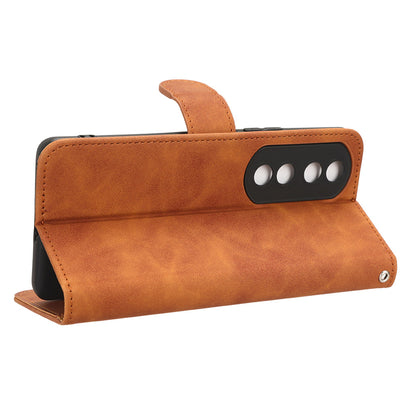 For Honor 90 Skin-touch Feeling PU Leather Phone Shell Wallet Cover Folding Stand Flip Phone Case