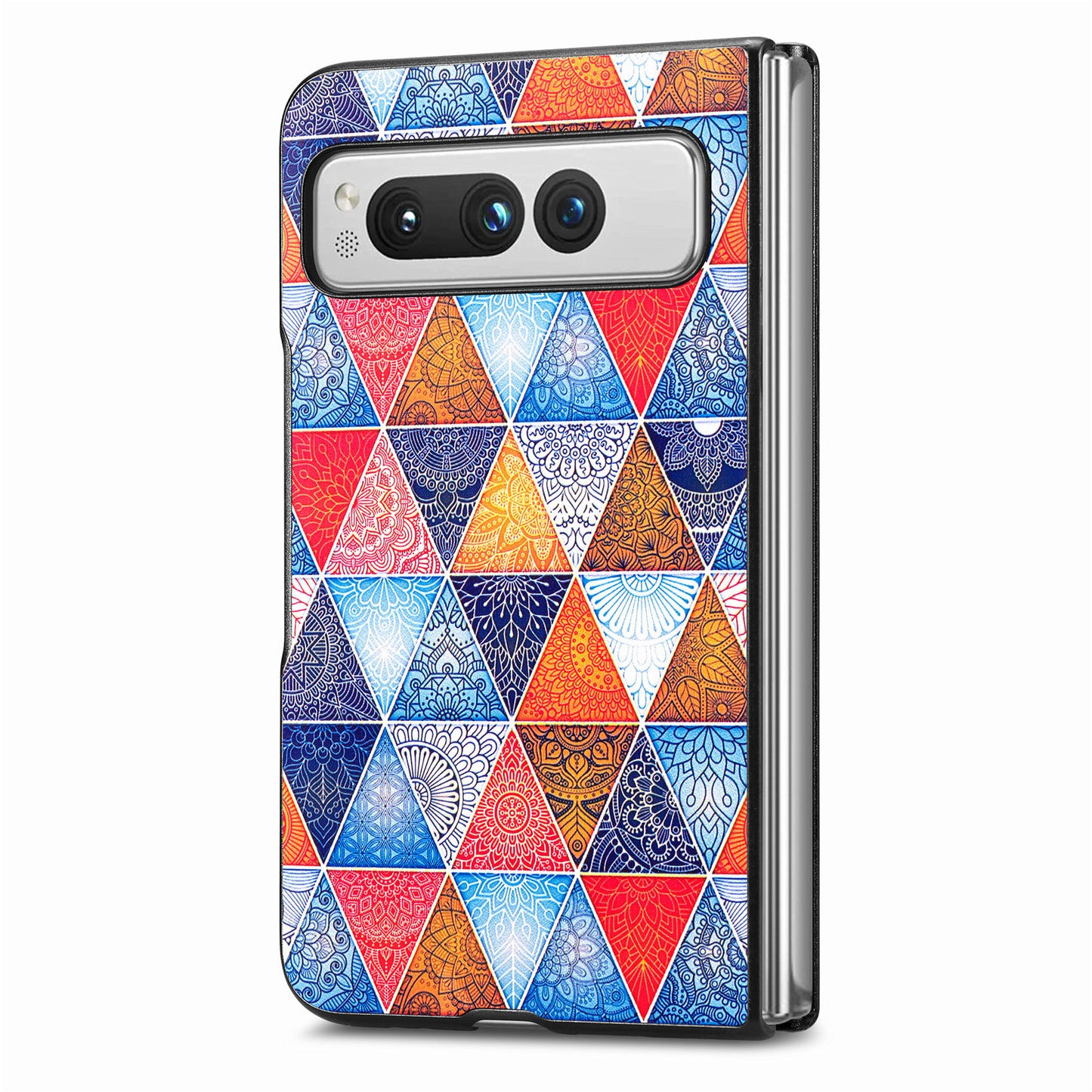 For Google Pixel Fold PU Leather + Hard PC Shell Ultra Thin Pattern Printing Phone Case Cover