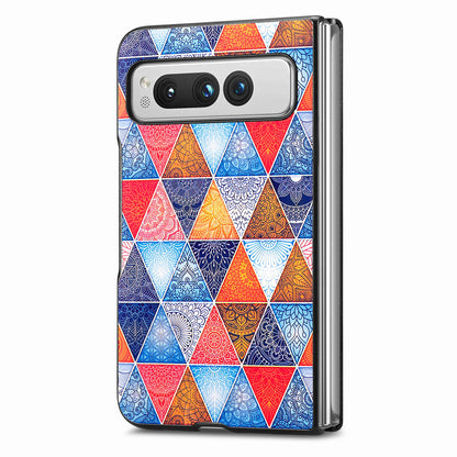 For Google Pixel Fold PU Leather + Hard PC Shell Ultra Thin Pattern Printing Phone Case Cover