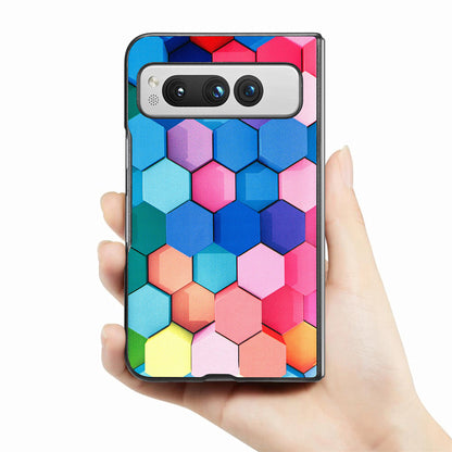 For Google Pixel Fold PU Leather + Hard PC Shell Ultra Thin Pattern Printing Phone Case Cover